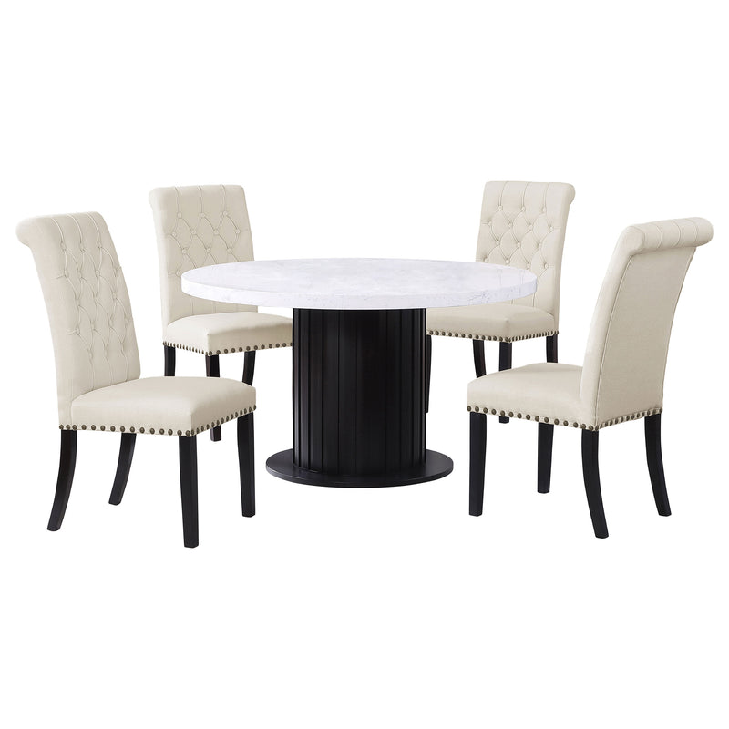 Sherry Rectangular Marble Top Dining Table set