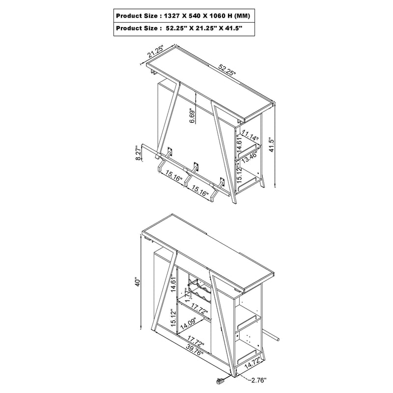 Araceli Home Bar with LED Lighting