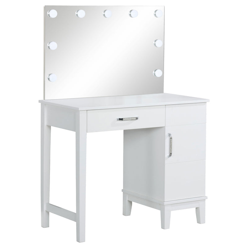 Elijah Makeup Vanity Table with LED Mirror and Stool