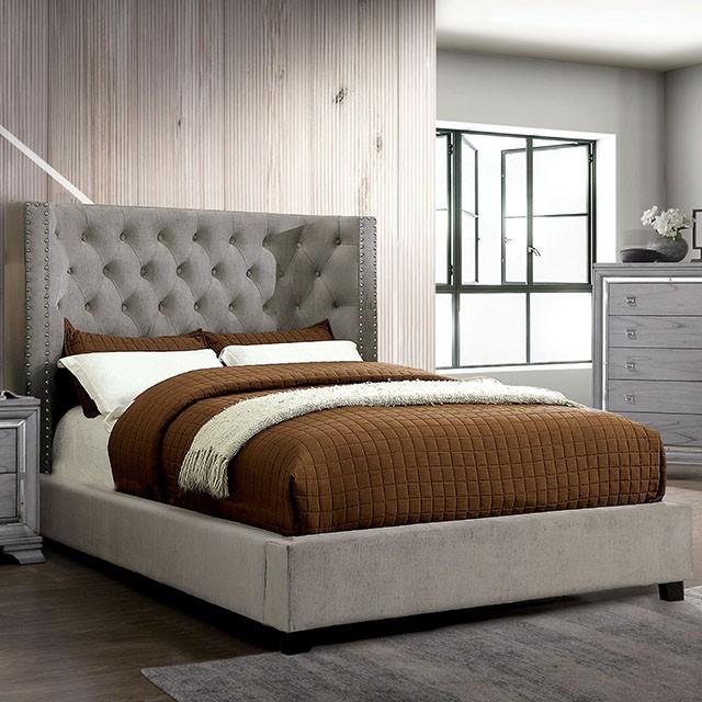 Cayla Bed Silver & Grey