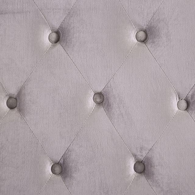 ROSABELLE E.King & Queen Bed, Black, Gray, & Ivory,