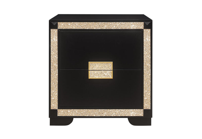 BLAKE BLACK/GOLD NIGHTSTAND