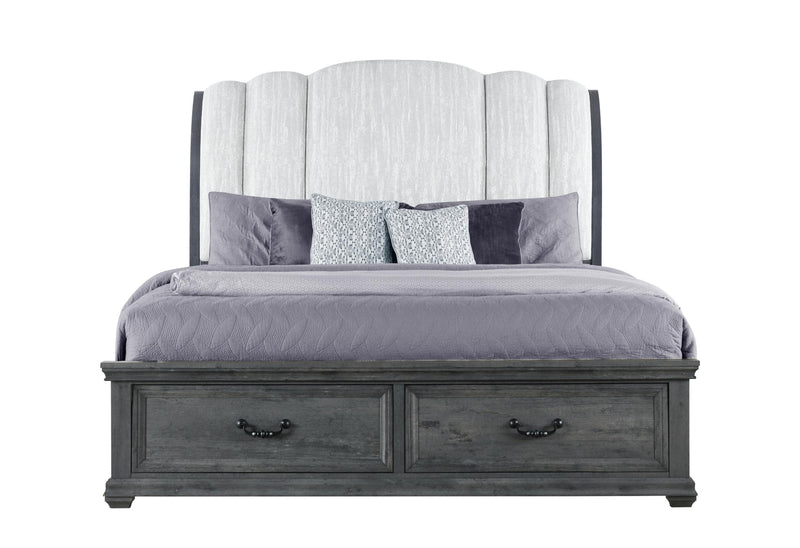 ROWAN GREY STORAGE KING BED
