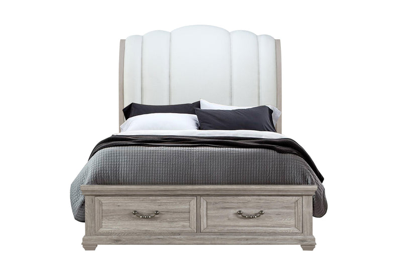 ROWAN NATURAL QUEEN BED WITH STORAGE