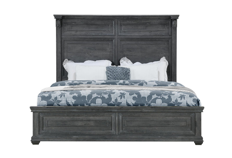 TATUM GREY KING BED WITHOUT STORAGE