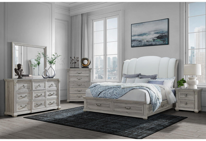 ROWAN NATURAL KING BED GROUP WITH STORAGE