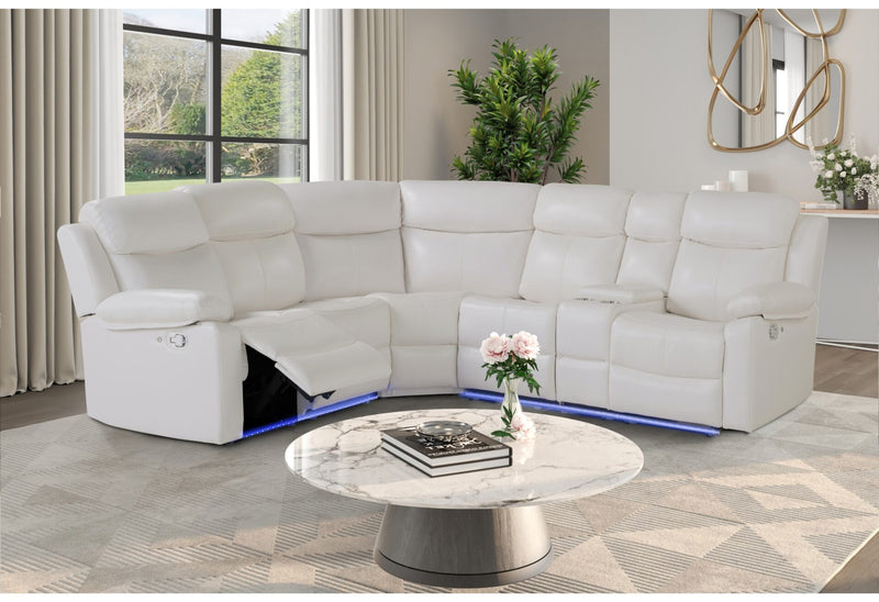 U6026 Blanche White Sectional Sofa