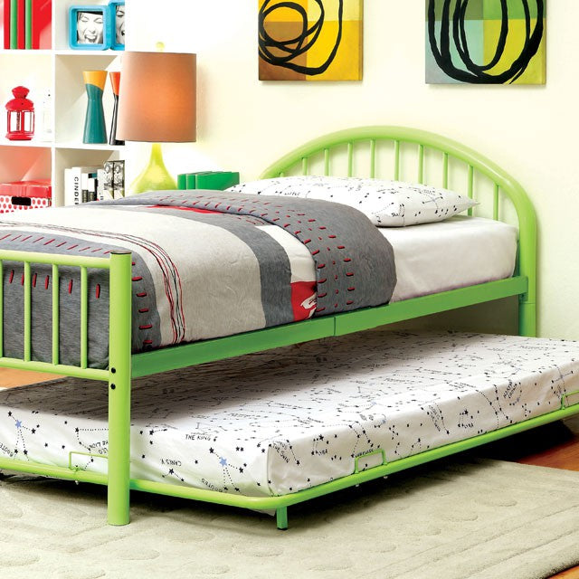 Rainbow Full Bed Black, White, Silver, Black, & Green