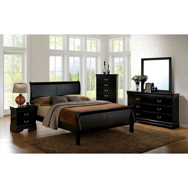 Louis Philippe Mirror Black