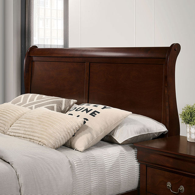 Louis Philippe Bed Black, White, & Cherry