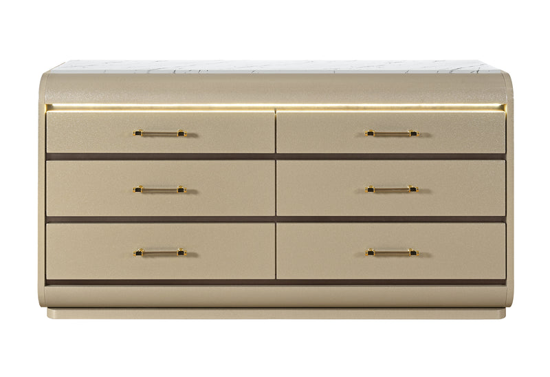 GENESIS GOLD DRESSER WITH LED