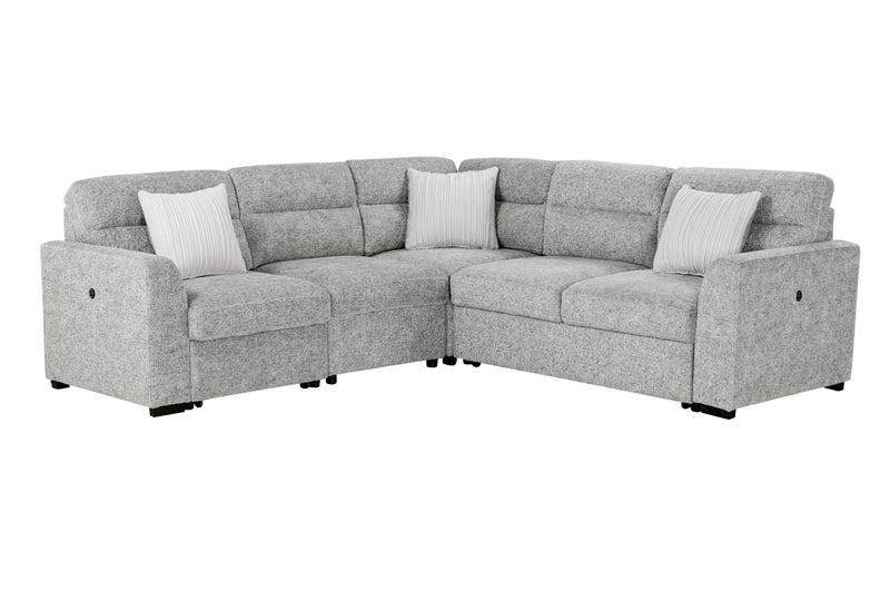 U9401 NICKEL SOFA BED SECTIONAL WITH 3 PILLOWS
