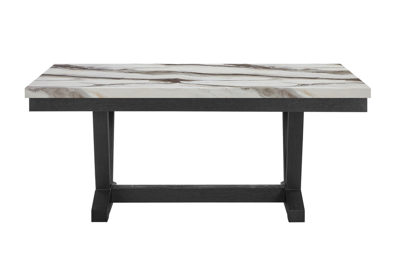 D1319 BLK/WHT DINING TABLE, 4 D1319 LT GREY DC & D1319 LT GREY BN