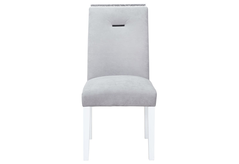 MONACO WHITE DINING TABLE + 6 MONACO DINING CHAIR