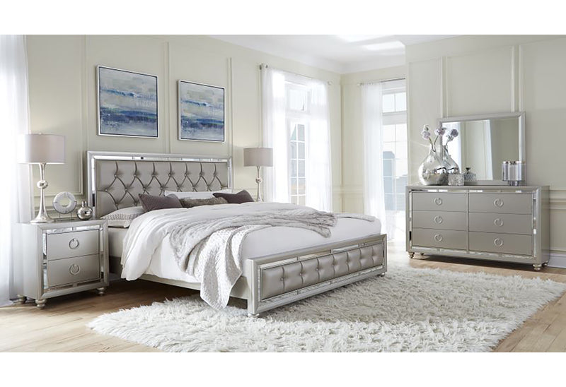 RILEY SILVER KING BED